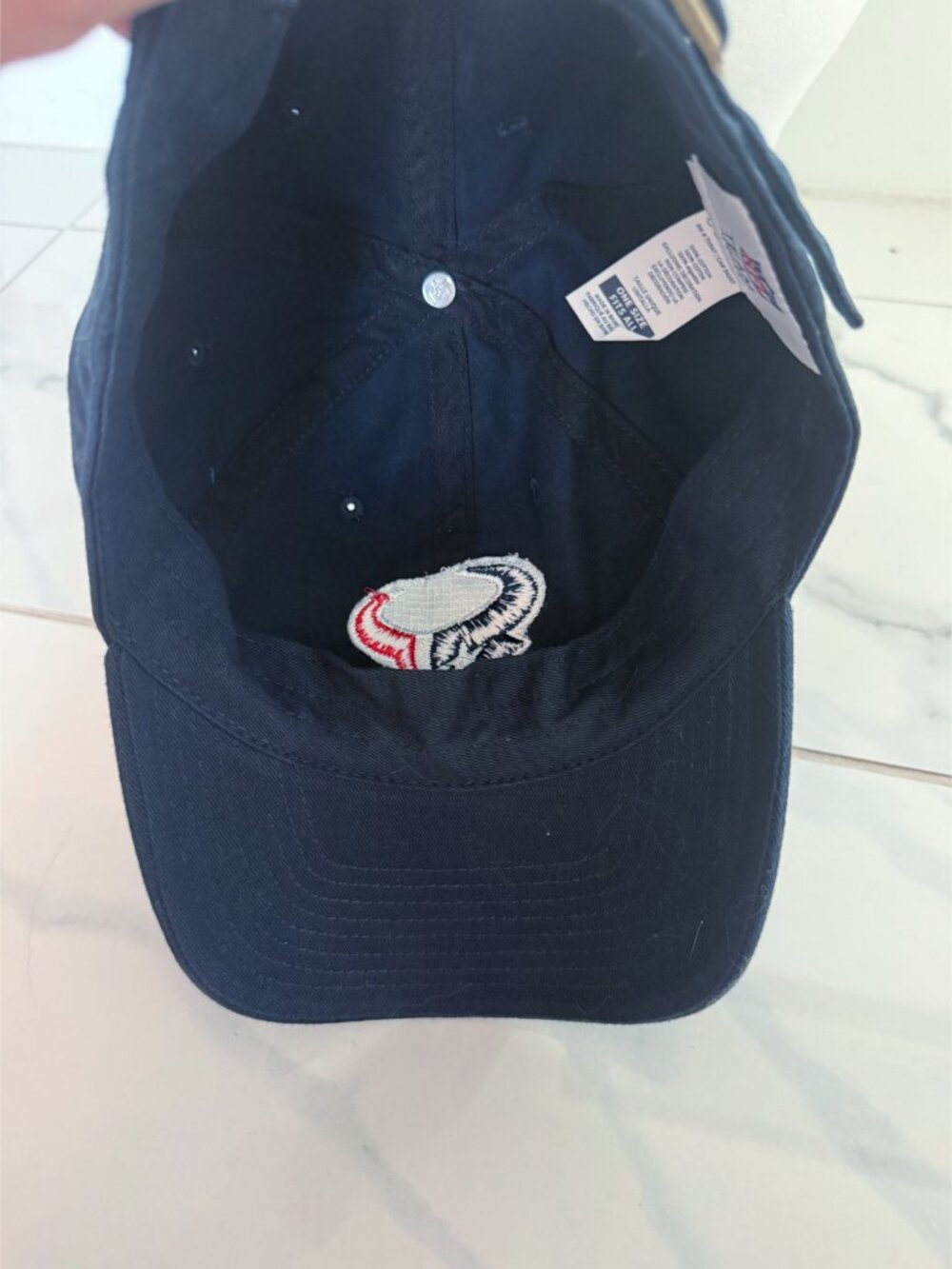 Houston Texans NFL Team Apparel Strapback Cap Hat OSFA Blue Adjustable - Picture 7 of 8